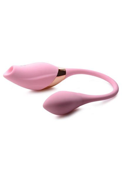 Inme Shegasm 8x Tandem Plus Rechargeable Silicone Suction Clitoral Stimulator and Egg