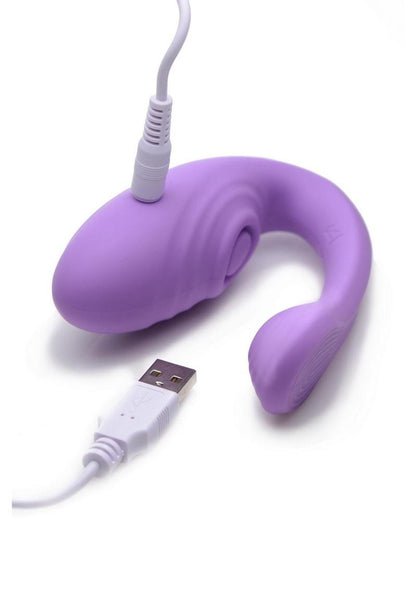 Inmi 7x Pulse Pro Pulsing Silicone Rechargeable Clit Stim Vibe with Remote Control - Purple