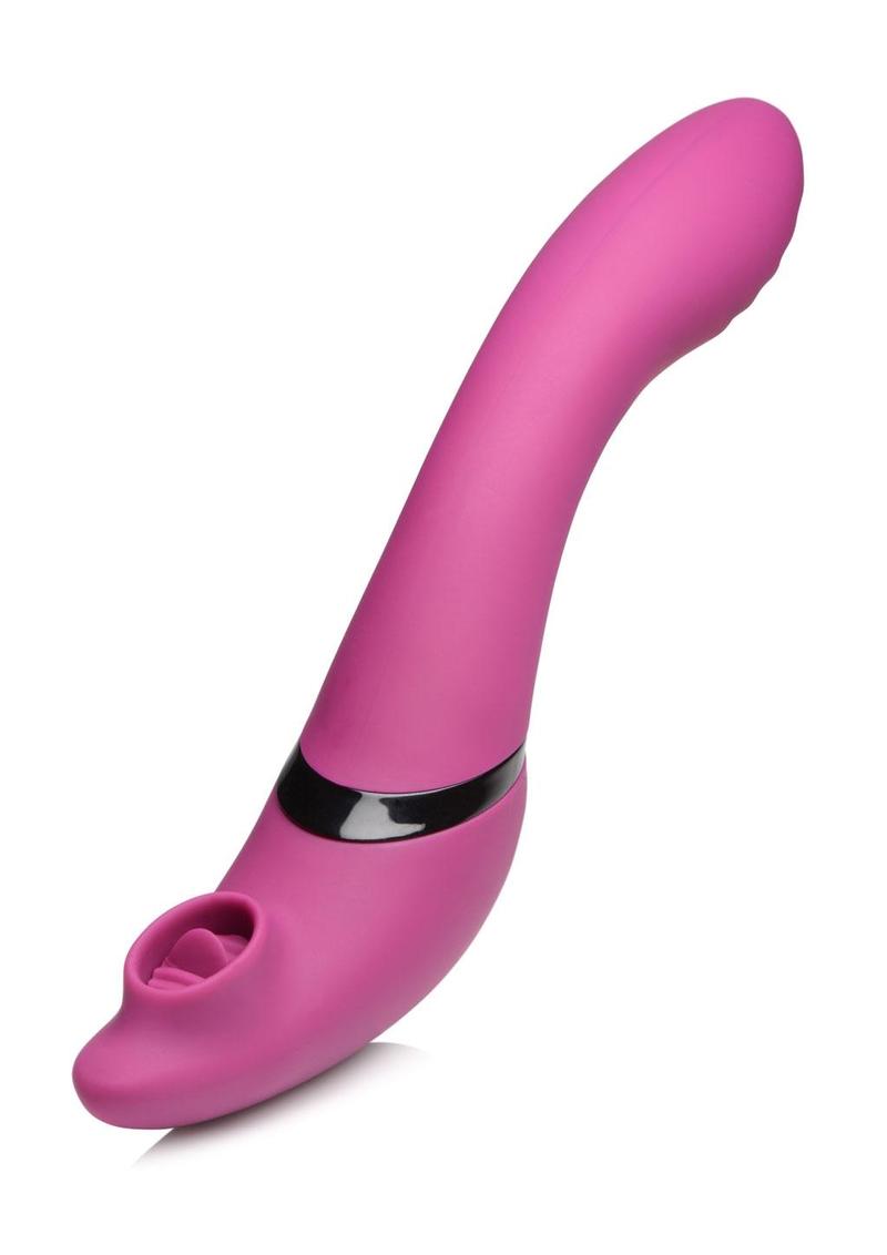 Inmi 7x Swivel Licker 180 Rotating Silicone Licking Vibrator - Pink