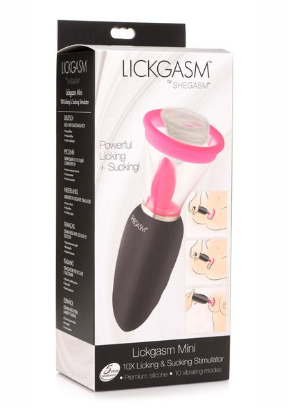 Inmi Lickgasm Mini 10x Licking and Sucking Rechargeable Silicone Clitoral Stimulator