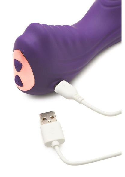 Inmi Ride N' Grind 10x Vibrating Rechargeable Silicone Grinding Clitoral Stimulator with Remote Control - Purple