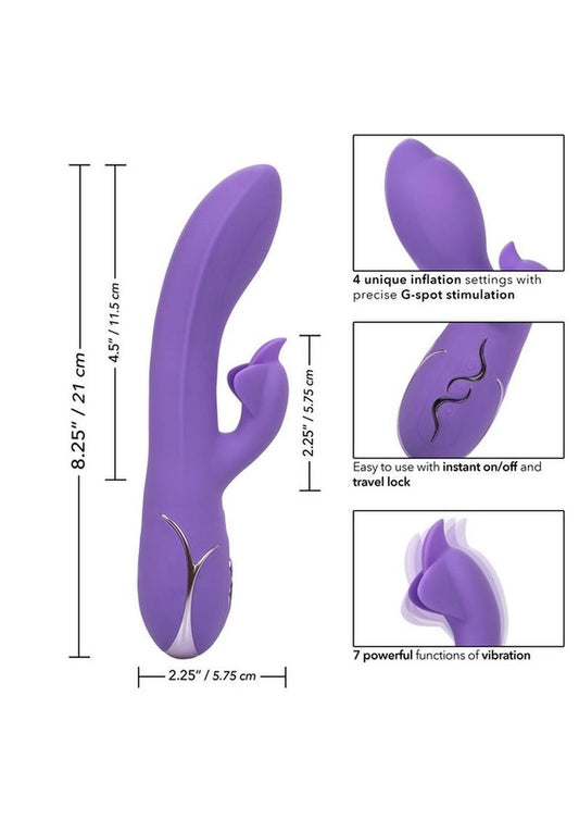 Insatiable G Inflatable G-Flutter Silicone Rechargeable Vibrator - Purple