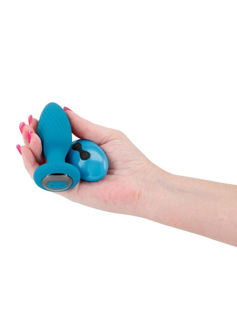 Inya Alpine Rechargeable Silicone Anal Plug with Remote Control - Teal