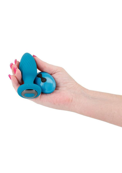 Inya Alpine Rechargeable Silicone Anal Plug with Remote Control - Teal