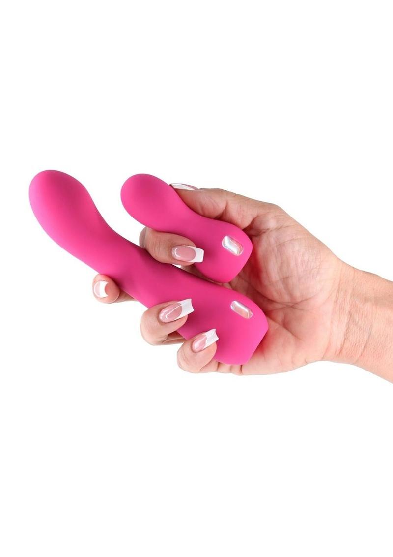 Inya Couplet Rechargeable Silicone Vibrators - Pink - 2pc/Set