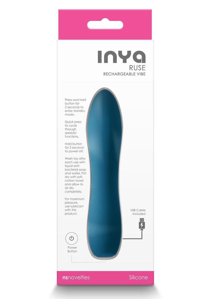 Inya Ruse Rechargeable Silicone Vibrator - Teal