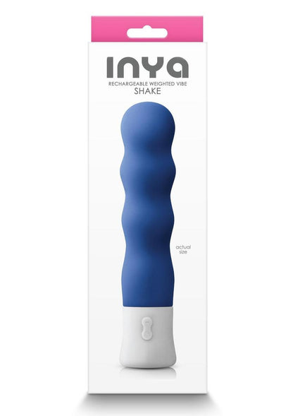 Inya Shake Rechargeable Silicone Vibrator - Blue