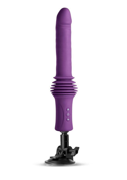 Inya Super Stroker Rechargeable Silicone Thrusing Vibrator - Purple