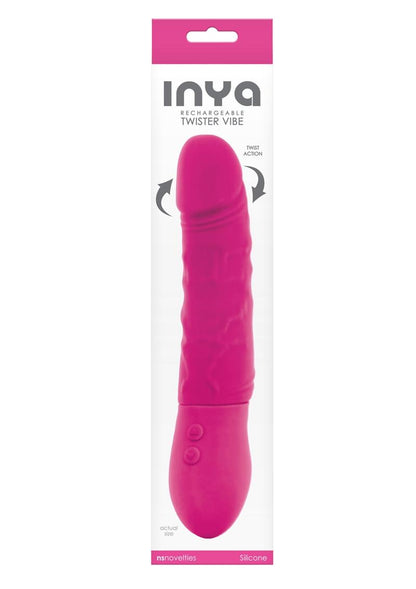 Inya Twister Silicone Rechargeable Vibrator - Pink