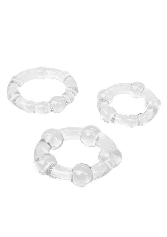 Island Rings Cock Rings - Clear - 3 Piece Set