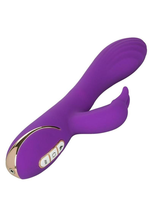 Jack Rabbit Signature Heated Silicone Rotating G Rabbit Rechargeable Vibrator - Purple