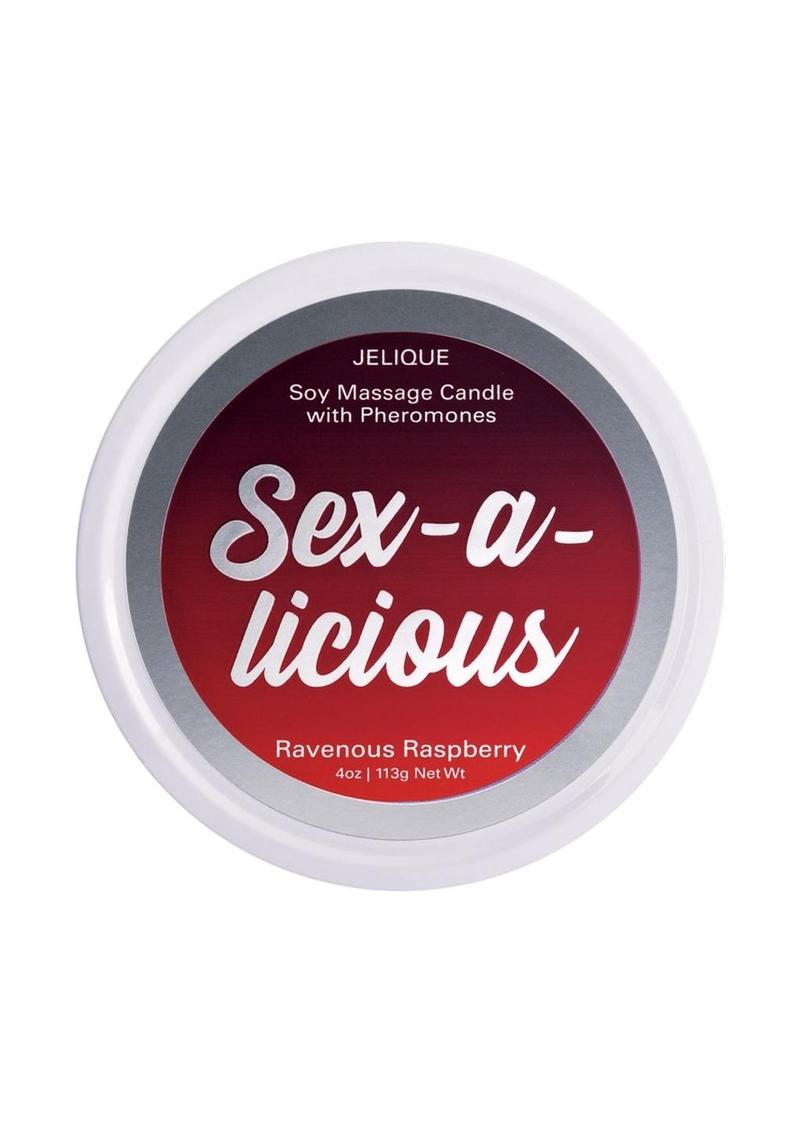 Jelique Massage Candle Pheromone Sex-A-Licious Ravenous Raspberry - 4oz.