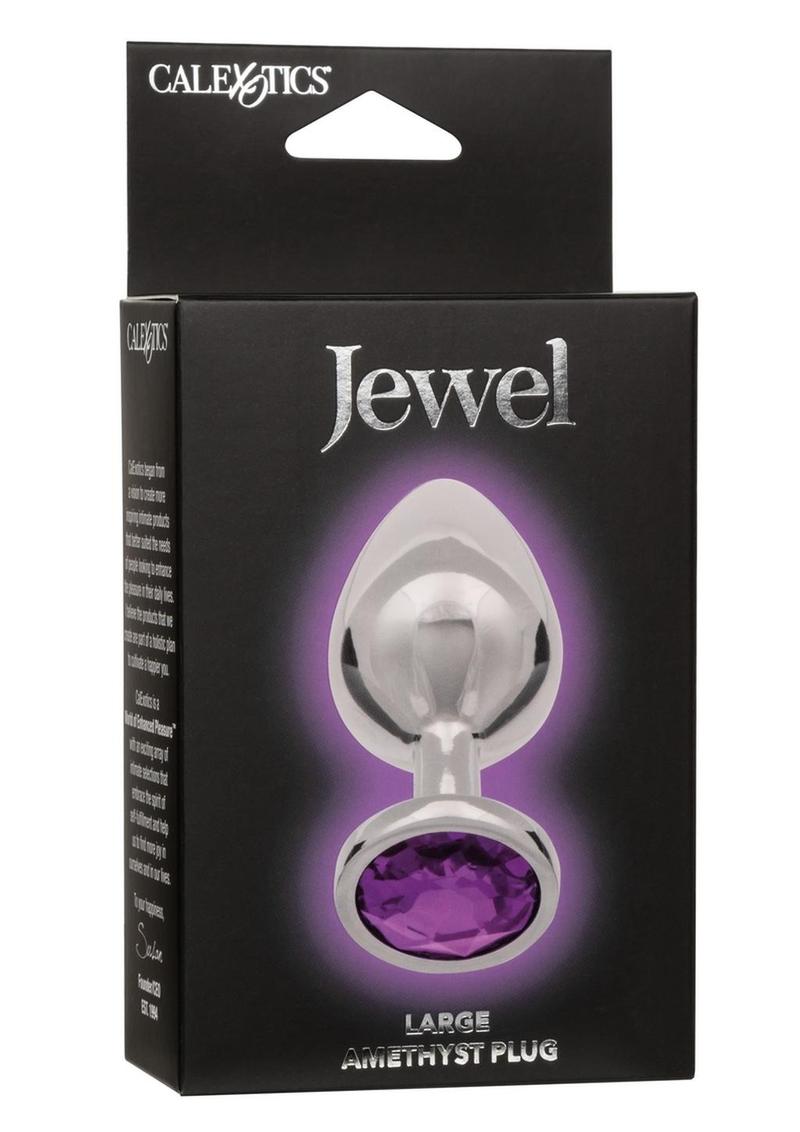 Jewel Amethyst Aluminum Anal Plug