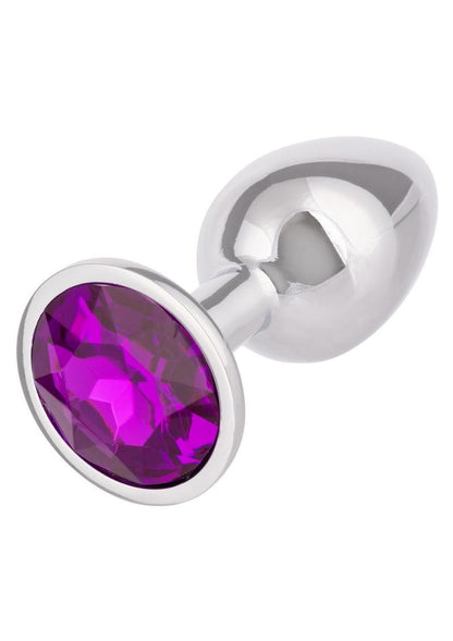 Jewel Amethyst Aluminum Anal Plug