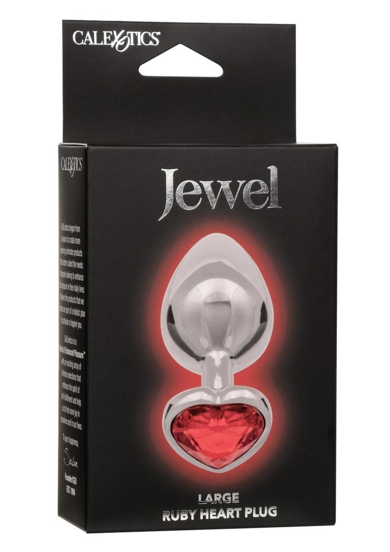 Jewel Ruby Heart Aluminum Anal Plug