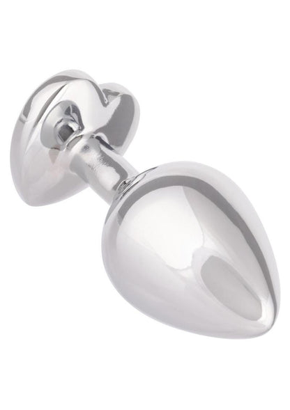 Jewel Ruby Heart Aluminum Anal Plug