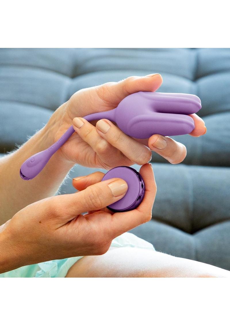 Jimmyjane Form 2 Kegel Rechargeable Silicone Stimulator with Remote - Purple