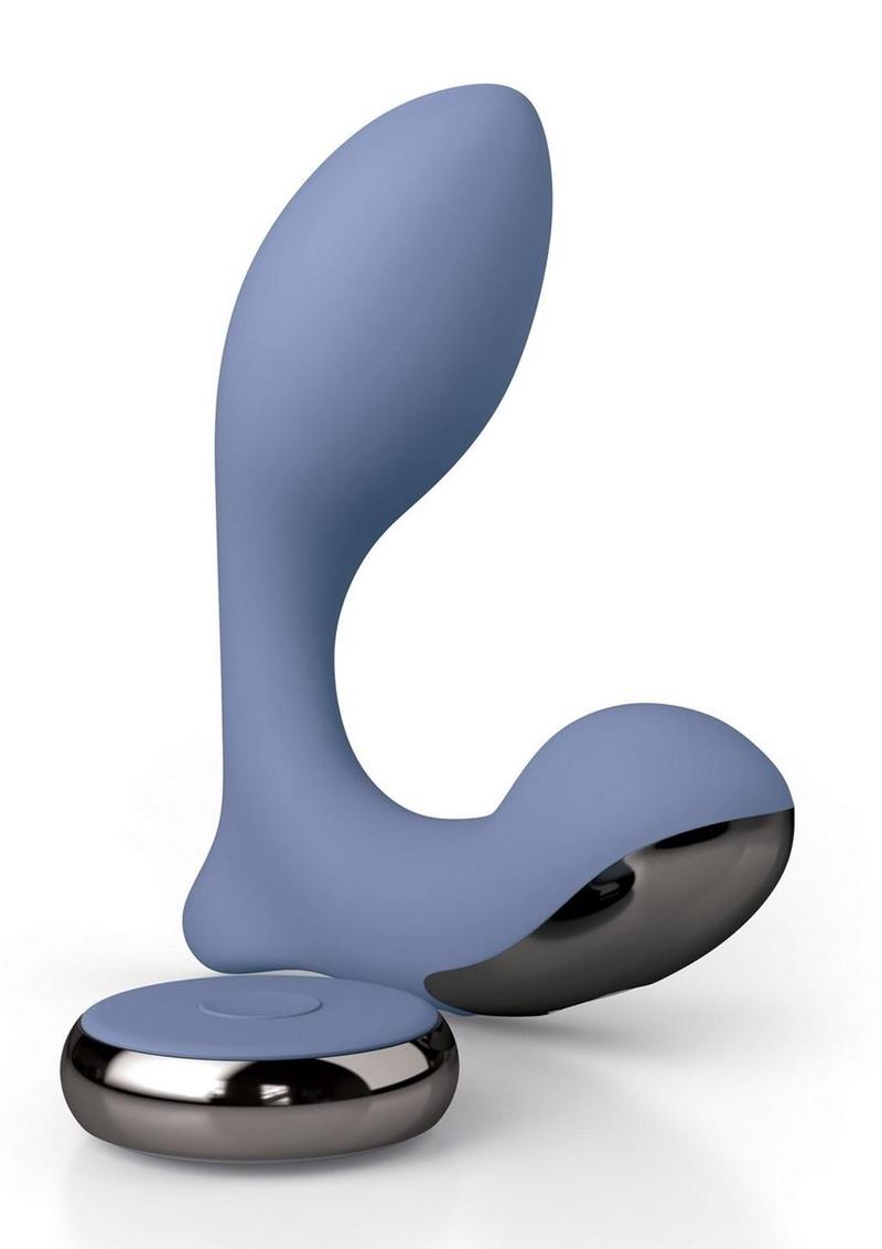 Jimmyjane Neptune 2 Rechargeable Silicone Dual Vibrating P-Spot Massager - Blue