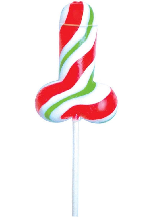 Jingle Balls Holiday Cock Lolliops - Multicolor - 12 Per Display