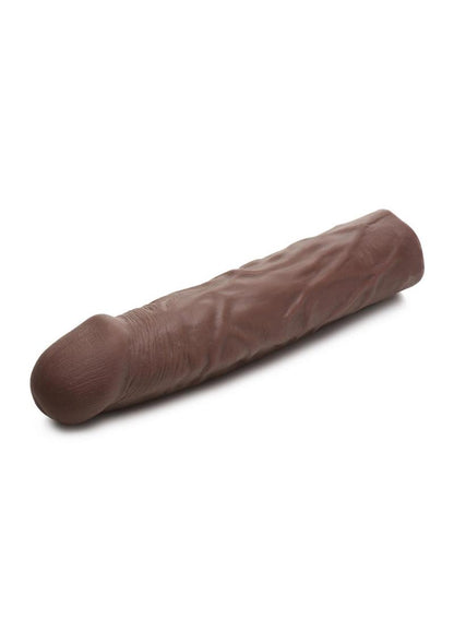 Jock Extra Long Penis Extension Sleeve - Chocolate - 1.5in