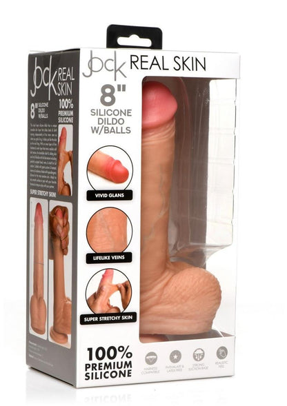 Jock Real Skin Silicone Dildo with Balls