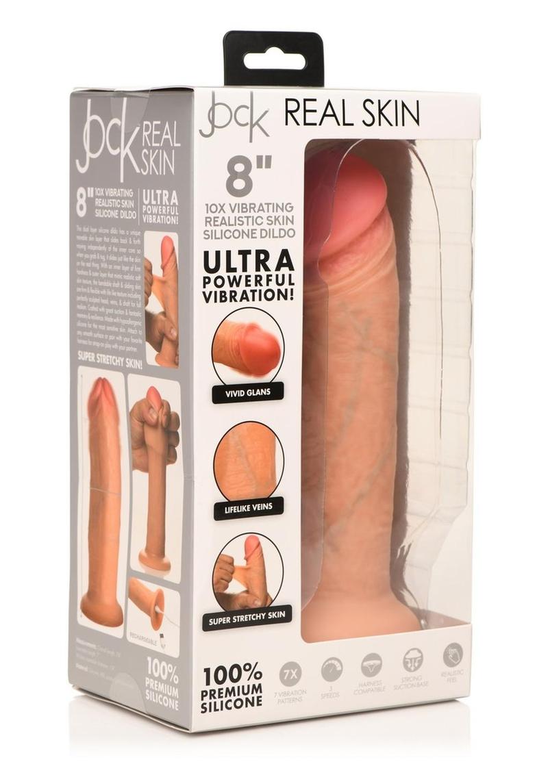 Jock Real Skin Vibrating Silicone Dildo