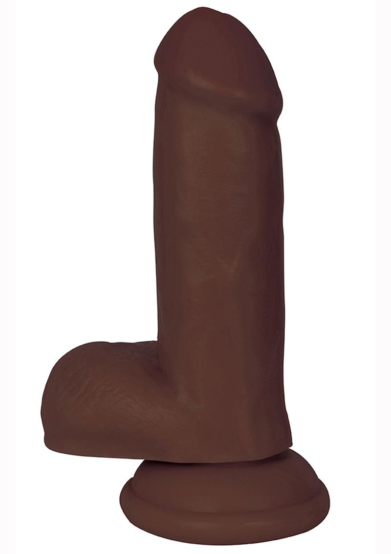 Jock Realistic Dildo with Balls - Chocolate - 6in