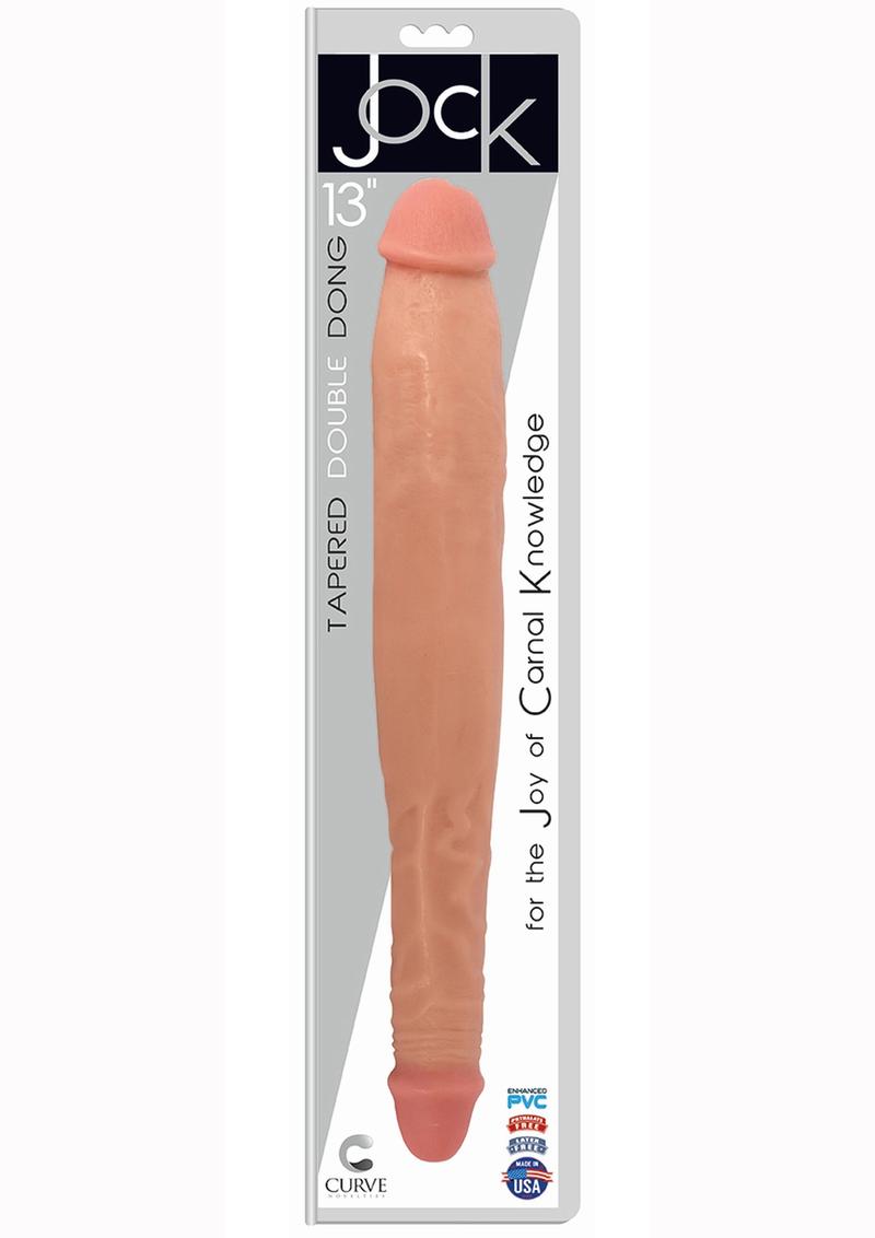 Jock Tapered Double Dildo - Vanilla - 13in