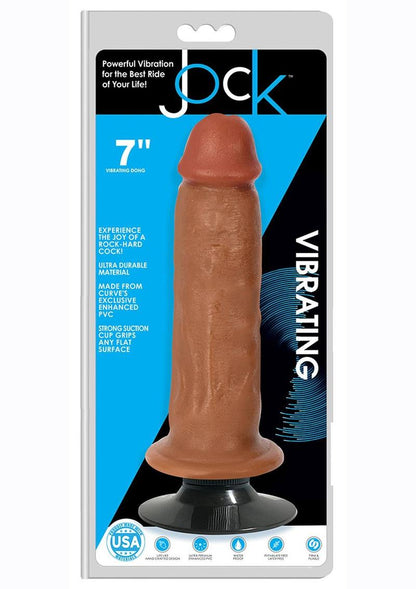 Jock Vibrating Dildo - Caramel - 7in