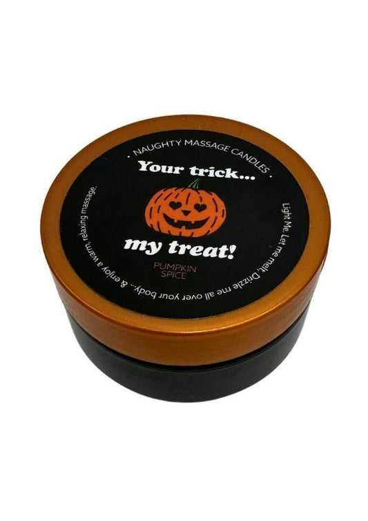 Kama Sutra Halloween Mini Massage Candle 1oz Your Trick,my Treat - Pumpkin Spice