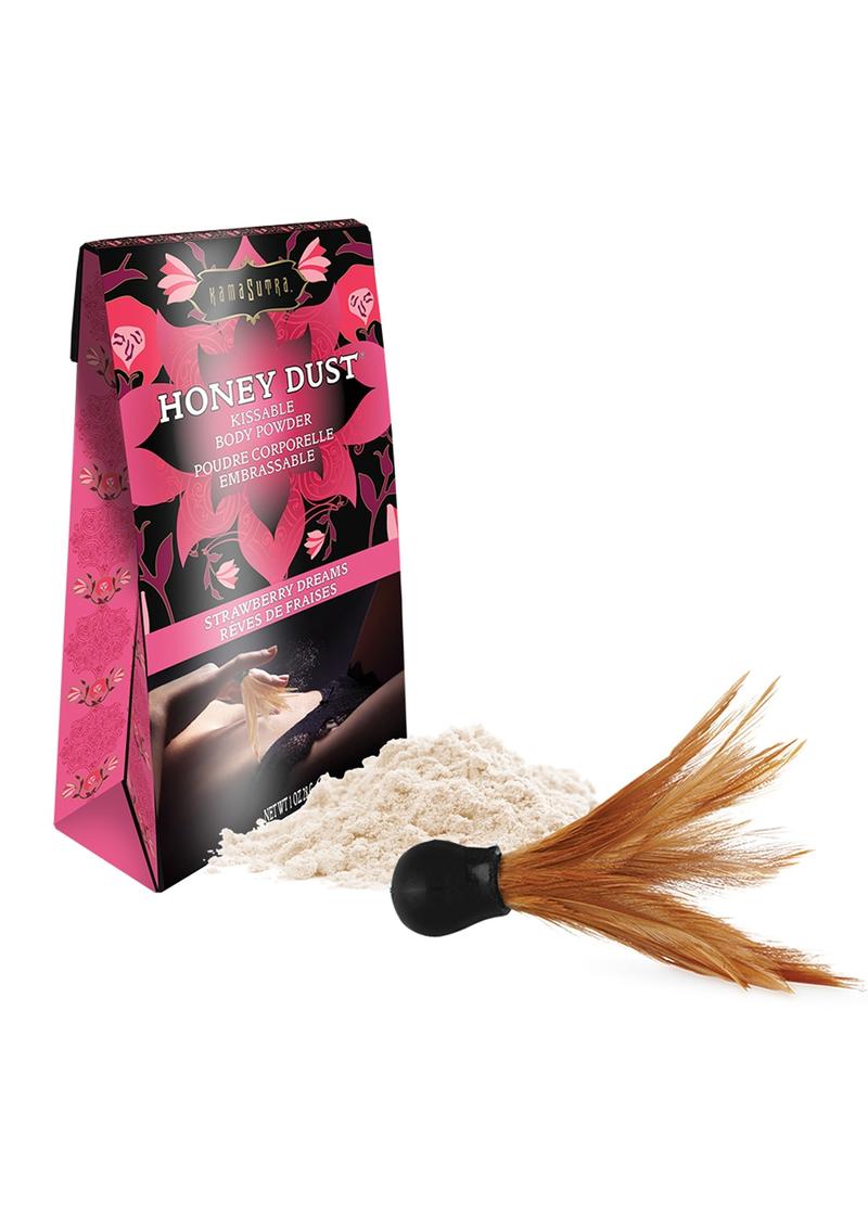 Kama Sutra Honey Dust Kissable Body Powder Strawberry Dreams - 1oz