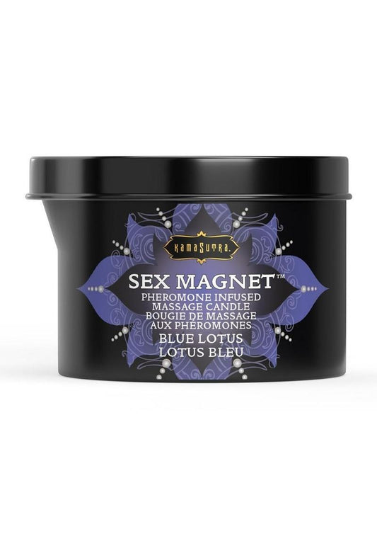 Kama Sutra Sex Magnet Blue Lotus Candle with Pour Spout - 6oz.