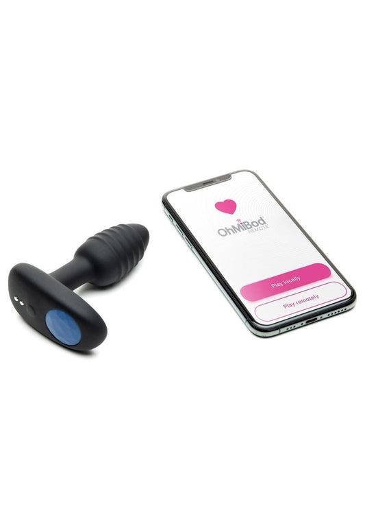 Kiiroo Ohmibod Lumen Silicone Rechargeable Butt Plug - Black