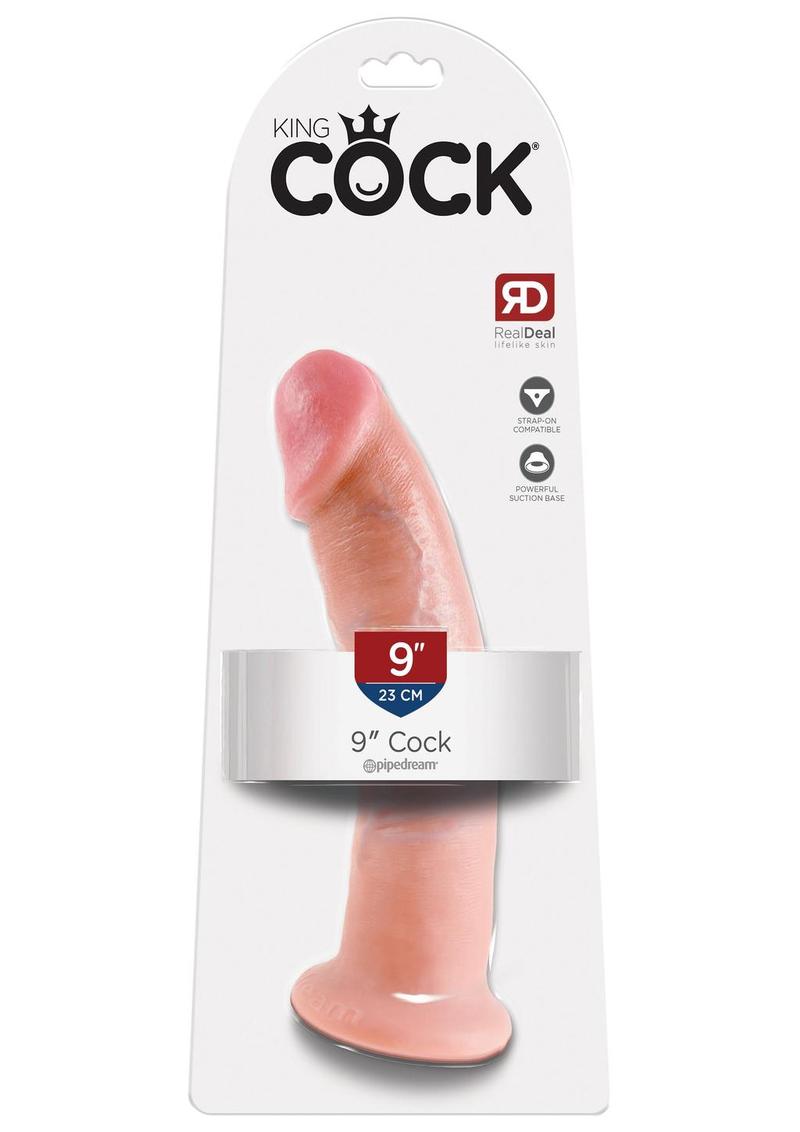 King Cock Dildo - Flesh/Vanilla - 9in