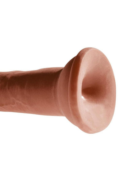 King Cock Plus Triple Density Dildo - Chocolate - 8in