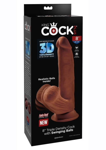 King Cock Plus Triple Density Dildo with Swinging Balls