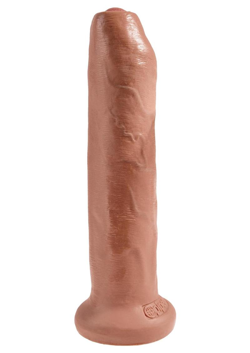 King Cock Uncut Cock Dildo - Caramel - 7in