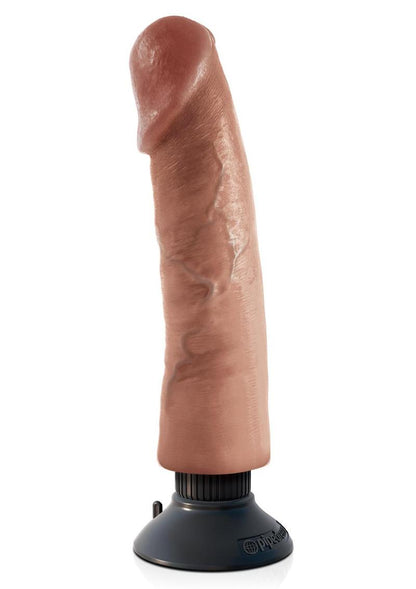 King Cock Vibrating Dildo - Caramel/Tan - 9in