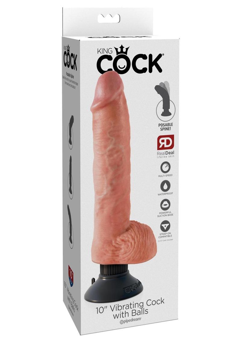 King Cock Vibrating Dildo with Balls