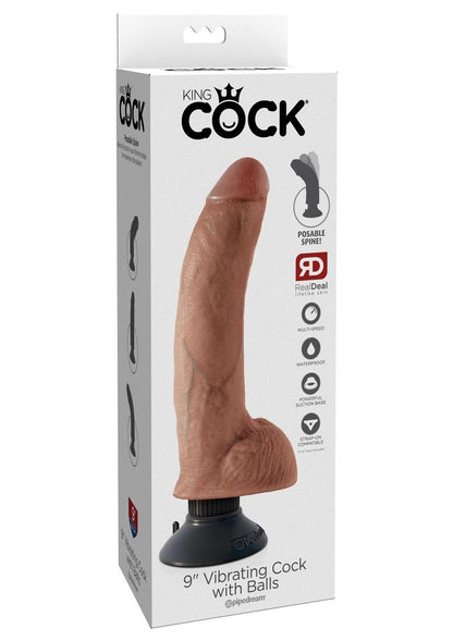 King Cock Vibrating Dildo with Balls