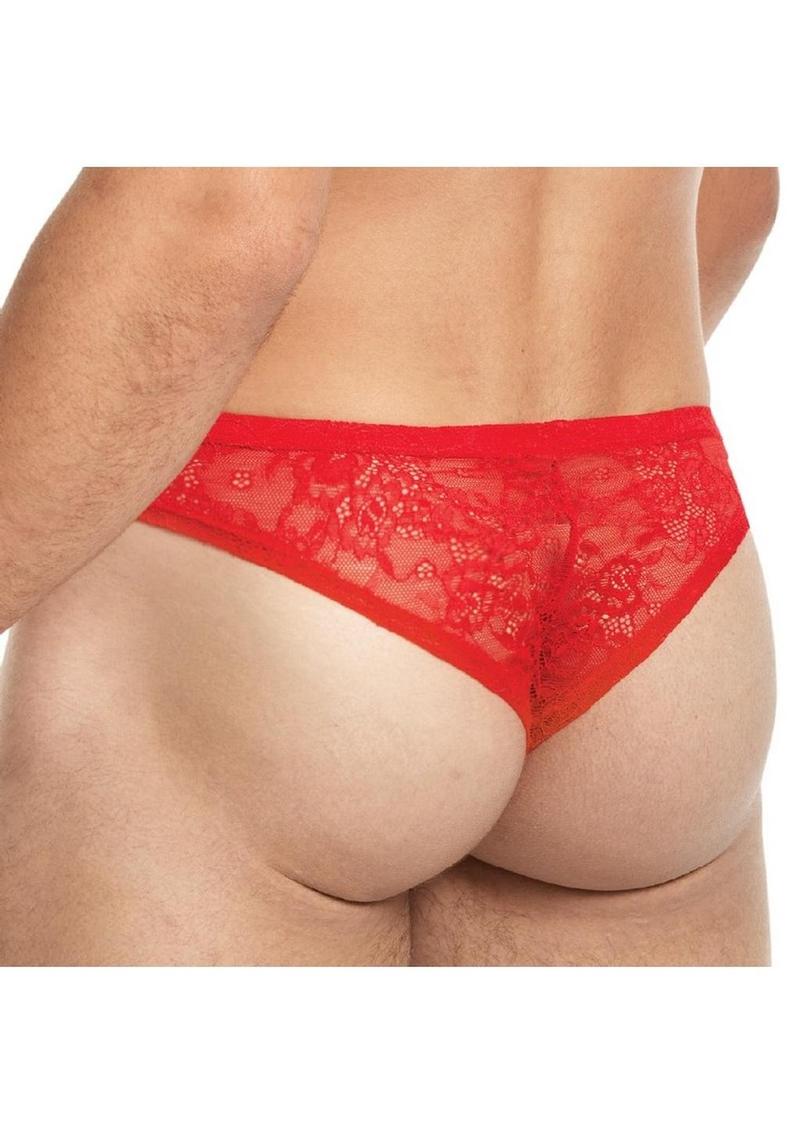 Lace King Lace Bikini - Red - Medium/Small