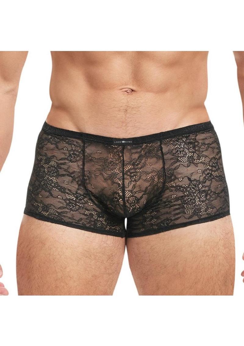 Lace King Lace Boxers - Black - Medium/Small