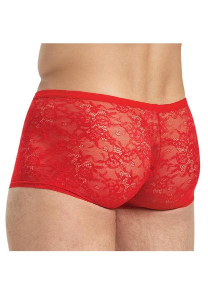 Lace King Lace Boxers - Red - Medium/Small