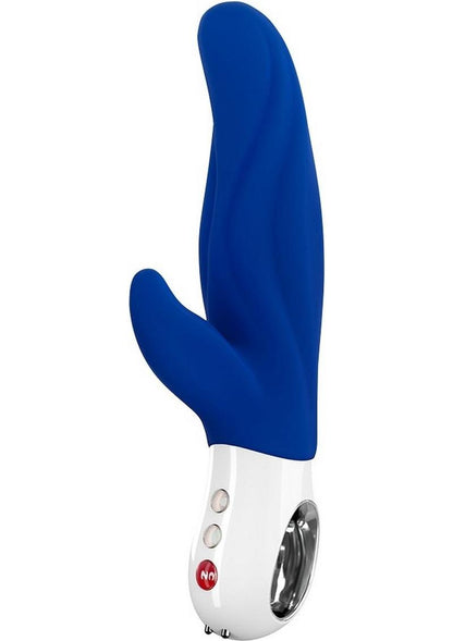 Lady Bi Silicone Vibrator with Clitoral Stimulator - Ultramarine