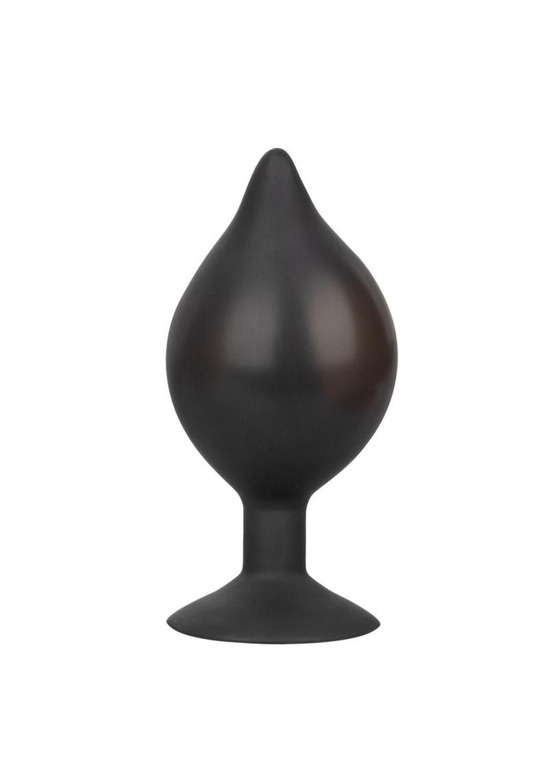 Large Silicone Inflatable Plug - Black - Large