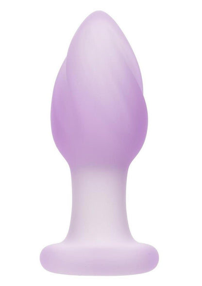 Lavender Haze Ridge Probe Silicone Rechargeable Anal Plug - Purple/White