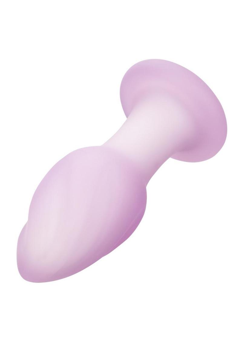 Lavender Haze Ridge Probe Silicone Rechargeable Anal Plug - Purple/White