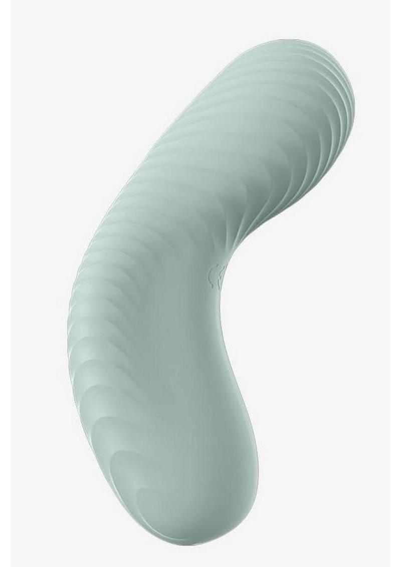 Laya III Silicone Rechargeable Lay-On Vibrator - Green