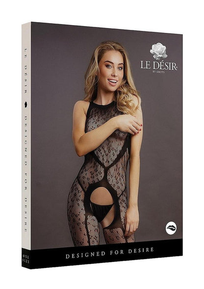 Le Desir Crotchless Leopard Bodystocking