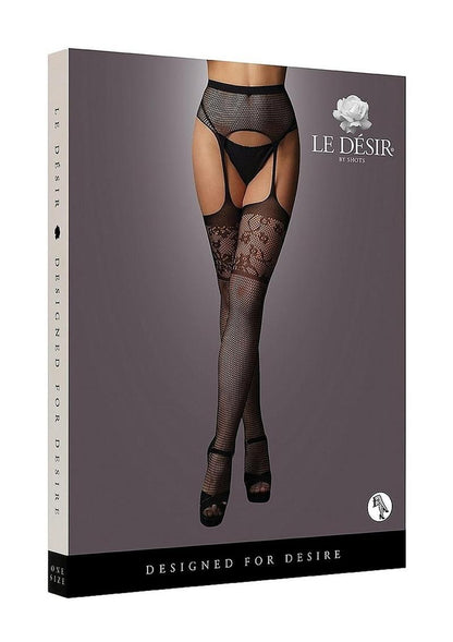 Le Desir Garterbelt Stocking with Lace Top